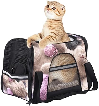 Nosač za kućne ljubimce,meka komforna Prijenosna sklopiva putna torba za kućne ljubimce,uzorak mačjih životinja