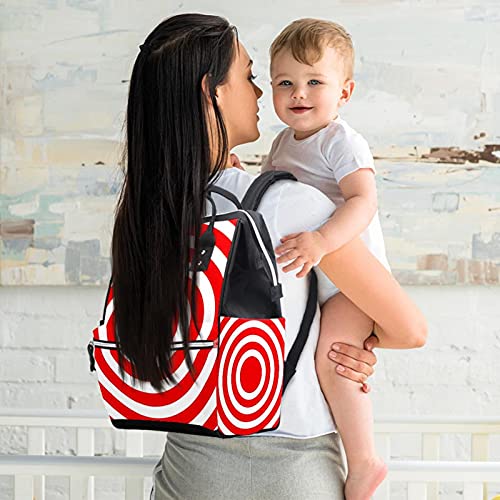 Sažetak Crveni krug pelene tote torbe mama ruksaka Velika kapacitet pelena torba za staračku vrećicu za brigu o bebi