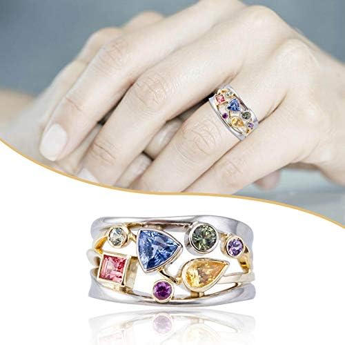 Ženski prstenovi za vjenčanje za žene Angažovanje prstenastih nakita Žene prekrasne nakit za cvijeće Prekrasno obećanje prsten za