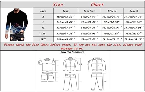 2023 Nova muška ljetna modna casual pričvršćen 3D digitalni tisak majica dugih rukava vrhunska crta dugih rukava