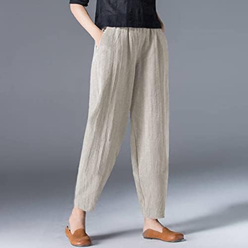 Capri pantalone za žene, elastični visoki struk harem širok noga palazzo joga capris udobne modne olovke sa džepovima