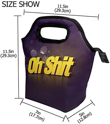 Vipsk torba za ručak za odrasle / muškarce/žene / djecu,ličnost Oh Shit kutija za ručak, vodootporna torbica za piknik na otvorenom
