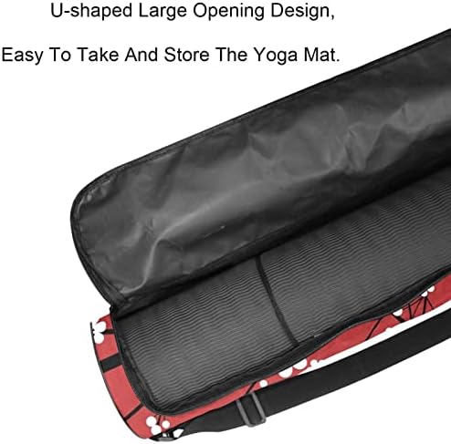 RATGDN Yoga Mat torba, Cherry Tree Vježba Yoga Mat Carrier full-Zip Yoga Mat torba za nošenje sa podesivim remenom za žene i muškarce