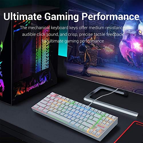 Redragon K552 mehanička tastatura za igre RGB LED pozadinsko osvjetljenje ožičeno sa prekidačima protiv prašine za Windows PC