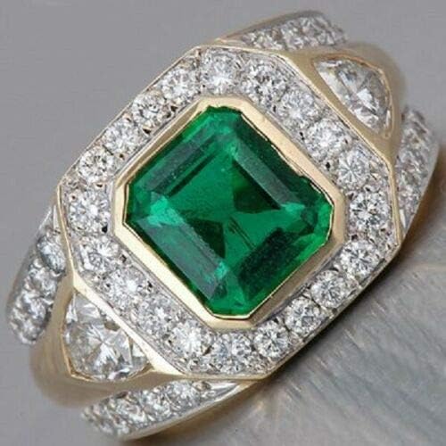 Vintage Gree Emerald AAA Cirkon ženski vjenčani prsten 925 Srebrni nakit