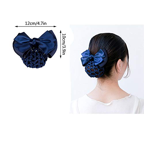 MOTZU 9 komada Bowknot Snood neto ukosnica za kosu punđa poklopac Hairnet čipkasti luk dekor za ženu, Crvena