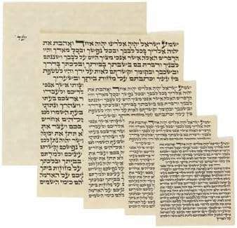 Neprikladni list Kosher Mezuzah, pergament papir Klaf na hebrejskom za mezuzah futrola