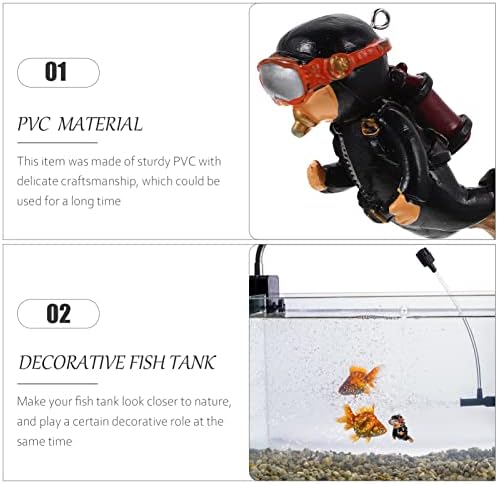 PATKAW Pirate Decor Aquarium Diver Model akvarijum Diver figurice ljupki ukrasi za akvarijum za ronioce plutajući ukras za ronioce