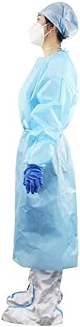 AAMI nivo 1 Izolacijske haljine za jednokratnu upotrebu plava - PP + PE materijal, zatvoreni, elastični manžetni, lateks, netkani,