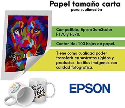 Epson boja sublimacija 8.5 x 11 100 listova s ​​višestrukim prenosom papira