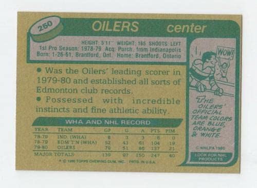 1980-81 gornja polovina 250 Wayne Gretzky Edmonton Oiller hokejaška kartica NM - Hokejske kartice u obliku ploča