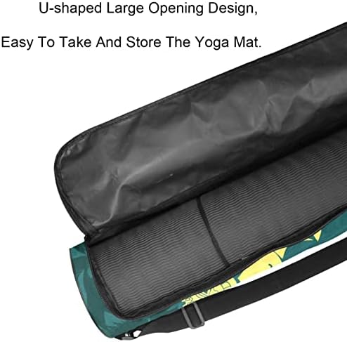 Yoga Mat torba, Tiki Bar noćna zabava Vježba Yoga Mat Carrier full-Zip Yoga Mat torba za nošenje sa podesivim remenom za žene i muškarce