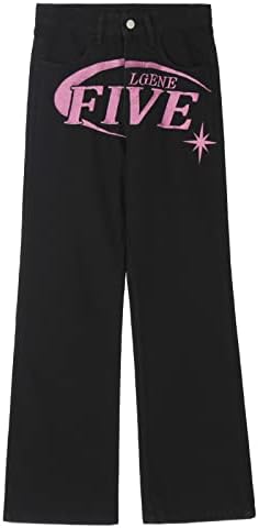 Aelfric Eden muški grafički Print Y2K Streetwear modni farmerke široke pantalone sa širokim nogama Casual traper pantalone