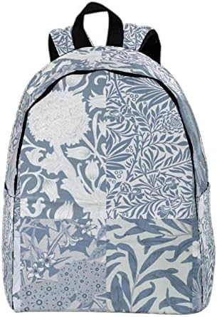 VBFOFBV ruksak za laptop, elegantan putni ruksak casual paketi za muškarce za muškarce, vintage sivo plavi cvijet