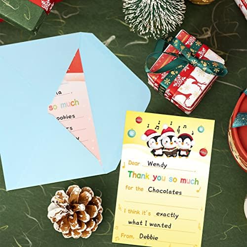 ceiba drvo Božić popunite prazne zahvalnice za djecu Božić zimski praznici prazne kartice djeca pišu u zahvalnici sa kovertama 24kom