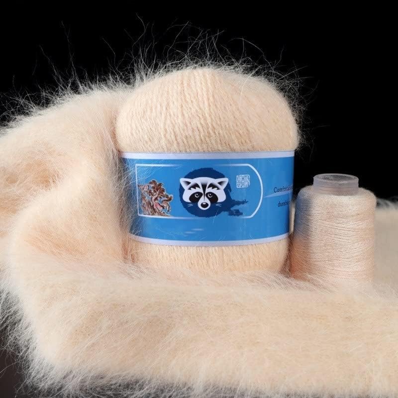 ENUDKON 50+20g / Set dugodlaka Mink vuna srednje guste vunene pređe uradi sam ručno rađena vunena odjeća za heklanje materijala za