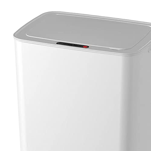 Ieudns Automatsko smeće, smeće može sa poklopcem, dodirnite, uski otpadni otpad 14L Inteligentni kantu za smeće za rublje, bijeli