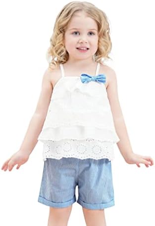HIPEA TODDLER Baby Girls Ljetna odjeća Outfits Ruffle Camisole Spot Točke i Ležerne kratke hlače Novorođena djevojka odjeća