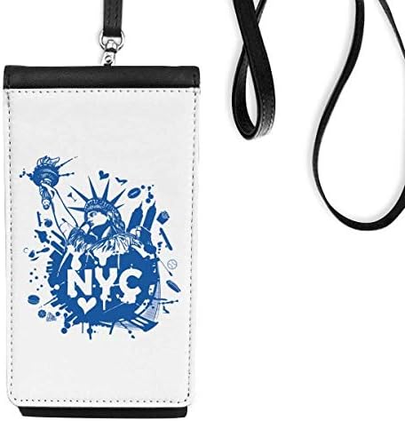 New York City USE of Liberty Telefon novčanik torbica Viseća mobilna torbica Crni džep