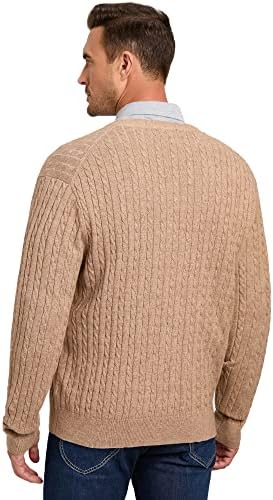 Kallspin muški kardigan džemper od mješavine kašmir vune v dugmad za vrat kardigan s džepovima