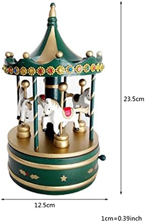 Xbwei drvena klasična muzička karusela muzička kutija slatki božićni ukrasi (boja: d, veličina