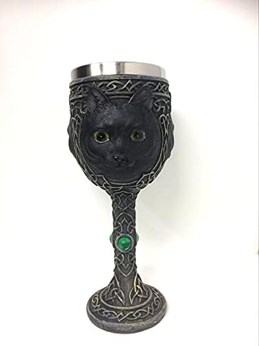 Lucky Black Cat Pehar Paganski Stil Kalež Spellcast Vještica Oltar Ukras Ukras