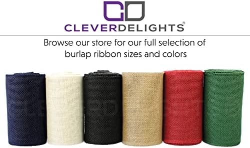 CleverDelights 6 Premium Burlap Roll - 10 Metara - Gotove Ivice Bez Lomljenja - Prirodna Tkanina Od Jute