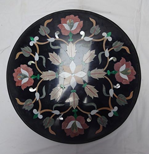 Craftslook Black mramorni real mozaik kava trpezarijski stol Top Početna Dekor Pokloni umjetnost