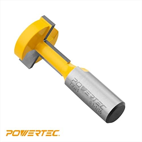 Powertec 73024 Carbide Theped T-Slot Router Bit 1-1 / 16 Dia. X 5/16 H x 1/2 SHANK