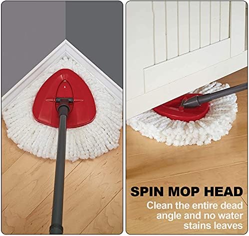 8 paketa Spin Mop zamjenske glave, punjenje Mop-a od mikrovlakana, mop zamjenske glave Spin Mop Kompostibilno sa 1 sistemom kašike