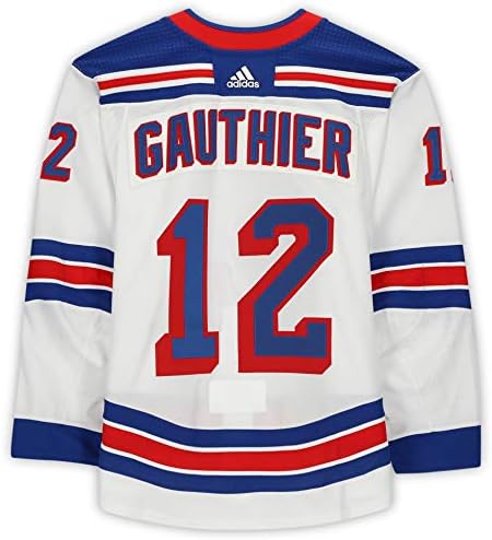 Julien Gauthier New York Rangers Rabljeni 12 Bijeli set 1 Jersey Nošen tokom gostujućih utakmica odigranih između 22. januara i
