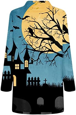 Slatka Halloween Cardigan Women plus veličina dugih rukava padaju sablasne noći Neon Ispis Otvoreni prednji gotski džemperi