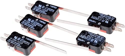 Mikro prekidači 5pcs / lot v-153-1c25 granični prekidači dugi ravni šarki tip poluge SPDT mikro prekidač za elektronski mjerni uređaj