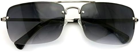 Muškarci velike sunčane naočale na otvorenom Metalne naočale bez riskih očita - velike sočivo pravokutne zatamnjene čitatelje