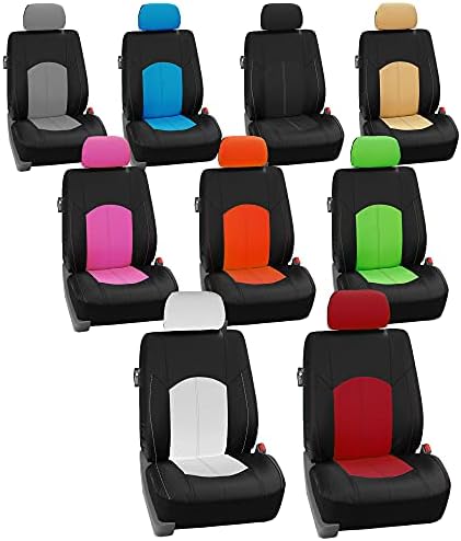 FH Grupni prekrivači za sjedalo najviših klasa Kožne poklopce sjedala za zračni jastuk Crni automobilski sedište poklopca prednja