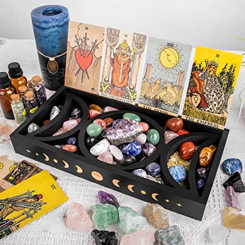 Moon ladirana držač za kristal, FASNA KRISTALNA KRISTA za kamenje za prikaz kamenja sa držačem za tarot, čarobnjaštvo CRYSTAL-a CRYSTAL