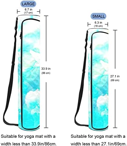 Blue Sunny Sky Yoga Mat torbe torba za nošenje joge sa punim patentnim zatvaračem za žene i muškarce, nosač prostirke za jogu sa podesivim