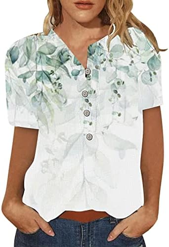 Ženski kratki rukav dressy prikladna ljetna grafička cvjetna tiskana Trendy bluza Tunike kratka majica