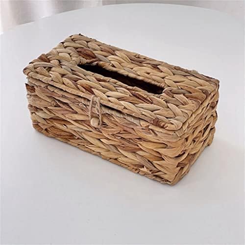 SDGH vodena hijacintna tkanina kutija za tkivo rattan tkani poklopac sanitarni papir kutija za domaćinstvo za dnevnu sobu Papir kutija