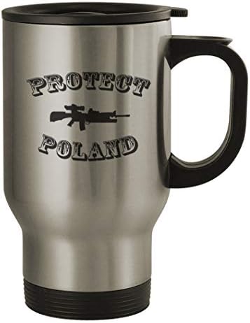 Sredina ceste Protect Poljska 208 - Lijep smiješan humor 14oz srebrna putna krigla
