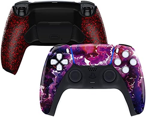 eXtremeRate Surreal Lava Faceplate Touchpad & teksturirani Red Programable Rise remap Kit kompatibilan sa ps5 kontroler BDM-010 &