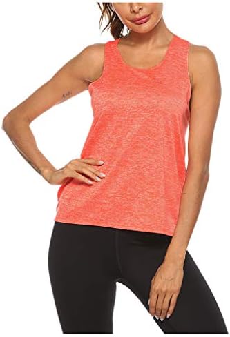 Ženska joga odjeća casual trkački trkački tenkovi Crewneck bez rukava na rukavu sportski sportski vrhovi čvrste boje labavi fit