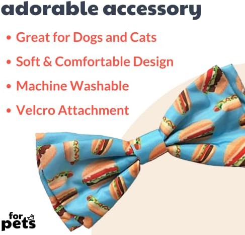 Huxley & Kent kravata za kućne ljubimce | Zabavne lepinje | Velcro pričvršćivanje ovratnika za kravate | Zabavni luk za pse i mačke