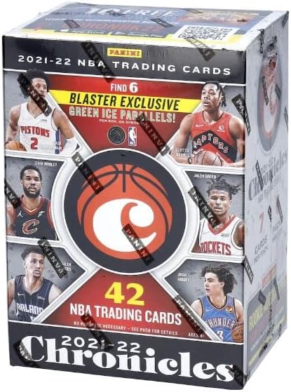 Novo 2021-22 Fabrika košarkaške kartice zapečaćena Blaster Blaster Blaster Card W / 42 - fanatika ekskluzivne paralele sa zelenim ledom u kutiji - uključuje prilagođene Jordan i Kobe kartice