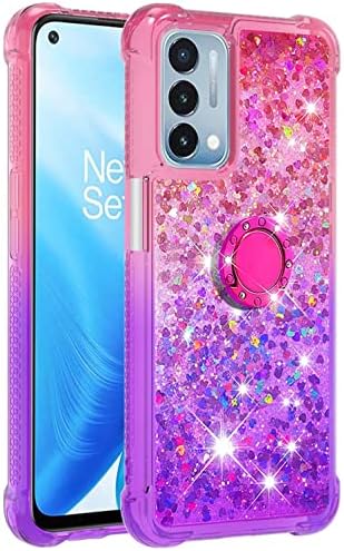 Monwutong futrola za telefon OnePlus Nord N200 5G, sjajna Bling efekat živog pijeska TPU branik sa četiri ugla teški zaštitni poklopac