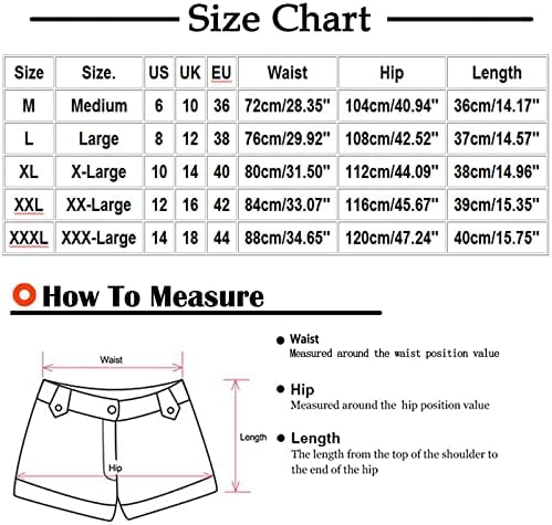 LMSxct High Strukne kratke hlače za žene Ležerne prilike labave gumb Elastični struk presavijeni Hem Comfy ljetne kratke hlače