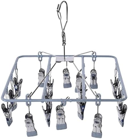 DOUBA Vetrootporni stalak za sušenje odeće sa 18 kopči neklizajuća vešalica za veš od nerđajućeg čelika