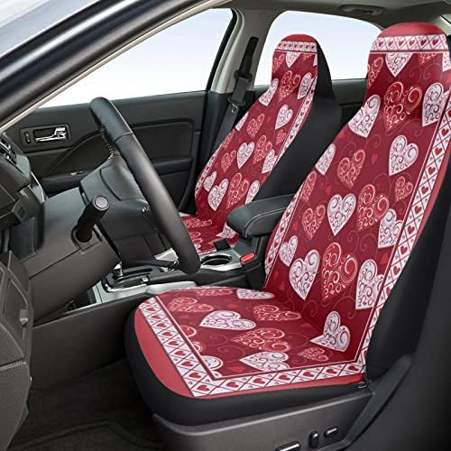 Youngkids Sretan Dan zaljubljenih automatsko sjedalo za sjedalo je 2 komada Univerzalni prednji carseat jastuk za SUV / automobile