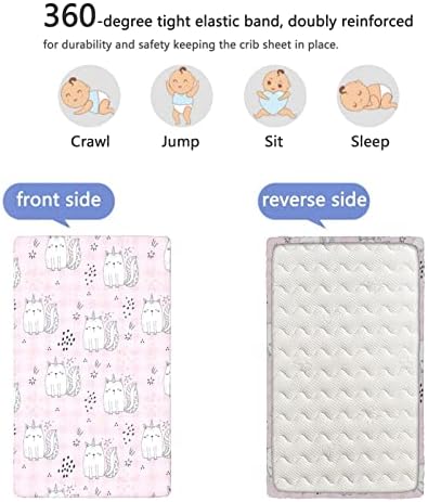 Opremljeni mini listovi sa rasadnicima, prenosivi mini krevetići s mekim i prozračnim posteljinom za bebe-bebe za dječake, 24 x38,