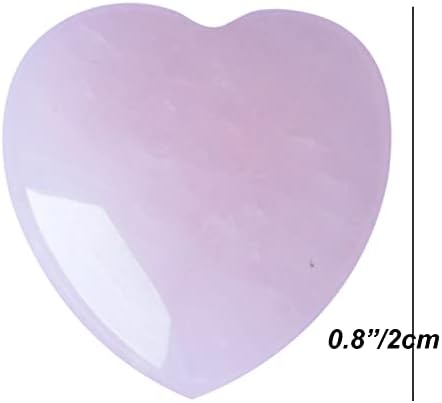 10 kom Rose Quartz Healing Crystals srce ljubav Kamenje dekoracije 0.8 inča ljubav u obliku čakre Crystal Palm brige kamen Drago kamenje